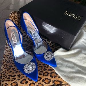 Sapphire Blue Badgley Mischka Dallas heel pump